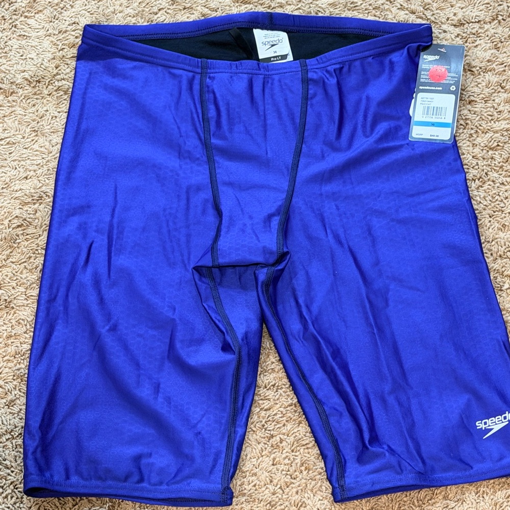 Speedo Blue  - Peacoat Pro LT Jammer Shorts Mens Size 36 New